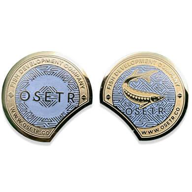 Монета Osetr  для відкриття банок з ікрою (золота)